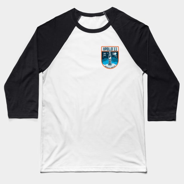 Rocket City - Apollo 11 Anniversary - Crest Baseball T-Shirt by zacrizy